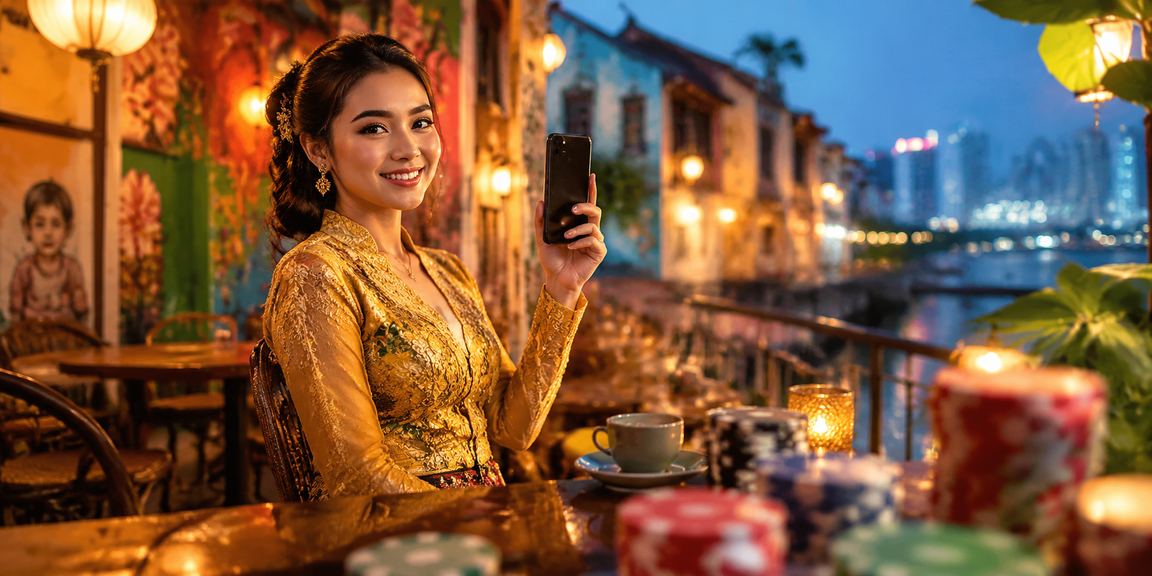 Pemain menerima bonus cashback di Pulau Pinang dengan pakaian kebaya